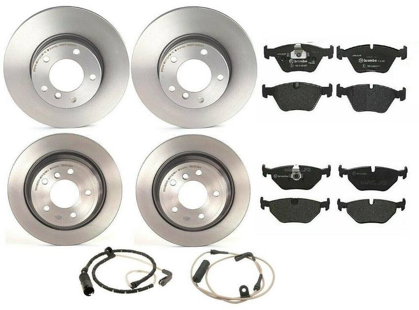 BMW Brembo Brake Kit - Pads &  Rotors Front and Rear (296mm/298mm) (Low-Met) 34352229018 - Brembo 1638608KIT